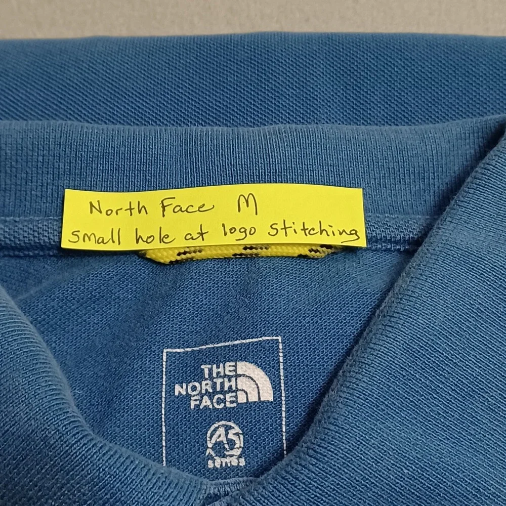 The North Face Polo‎ Shirt Mens M Blue A5 Series Short Sleeve Cotton Pique AYED